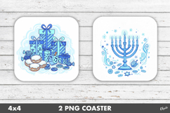 Hanukkah Coaster PNG. Happy Hanukkah PNG Product Image 1