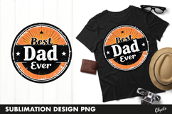 Father Day Retro Round Sublimation PNG Product Image 1