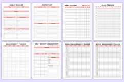 2026 Health &amp; Fitness Journal Canva Template Product Image 4
