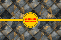 Stone and Gold Seamless Pattern and Digital Paper Design Product Image 5
