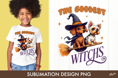 Halloween Dog Sublimation PNG. Witch Dog PNG Product Image 1