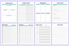 2026 Anxiety Journal Bundle Canva Template Product Image 5