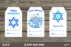 Hanukkah Gift Tag PNG. Happy Hanukkah PNG Product Image 1