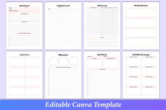 Editable 2024 Anxiety &amp; Depression Planner Canva Template Product Image 5