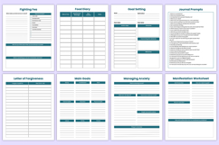 2026 Mental Health Journal Bundle Canva Template Product Image 6