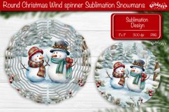 Christmas wind spinner Sublimation Christmas round decor Product Image 1