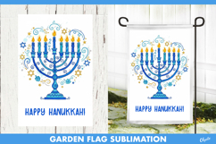 Hanukkah Garden Flag PNG, Happy Hanukkah Sublimation Product Image 1