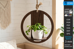 Hanging Plant Pot Holder Laser Cut Bundle | Flowerpot Hanger Product Image 8