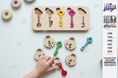 Wooden Key and Lock Puzzle Laser Cut Bundle| Montessori Toys Product Image 12