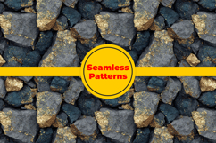 Rock and Gold Glitter Seamless Pattern and Digital Paper Product Image 5