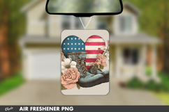 Retro Veteran’s Day Air Freshener Sublimation PNG Product Image 1