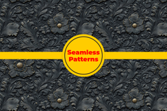 Embossed Floral Seamless Pattern and Digital Paper Product Image 5