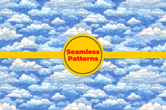 Cloud Seamless Pattern and Digital Paper Product Image 5