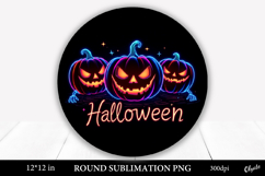 Zombie Pumpkins, Halloween Round Sign PNG Product Image 1