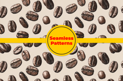 Coffee Beans Seamless Pattern and Digital paper Product Image 5