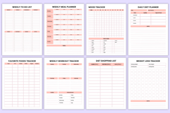 2026 Habit &amp; Fitness Tracker Canva Templates Product Image 5