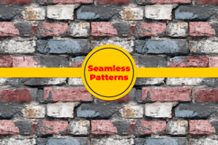 Grunge Brick Wall Seamless Pattern and Digital Paper Product Image 5