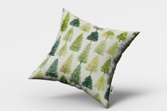 Watercolor Pine Trees Seamless Pattern and Digital paper Product Image 5