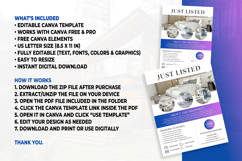 Just Listed Real Estate Flyer, Canva Editable Open House Sig Product Image 5