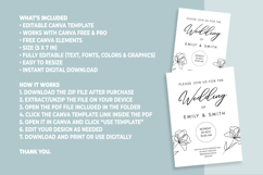 Minimalist Floral Wedding Invitation Canva Template Product Image 5
