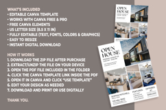 Open House Flyer Template, Editable Canva Real Estate Flyer Product Image 5