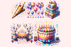 Birthday Clipart PNG Bundle Product Image 5