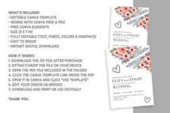 Watercolor Floral Wedding Invitation Template Product Image 5