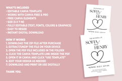 Minimalist Wedding Invitation Canva Template Product Image 5