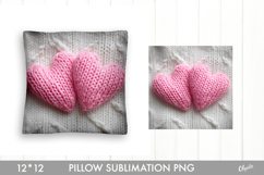 Crochet Pink Pillow Sublimation PNG Product Image 1