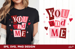 Cute Quote Valentine's Day, Valentine Tshirt SVG, PNG, EPS Product Image 1