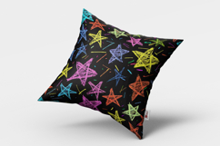 Scribble Stars Seamless Pattern and Digital Paper Design Product Image 5