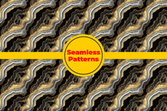Black and Gold Agate Seamless Pattern and Digital paper Product Image 5