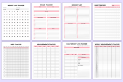 2026 Weight Loss Journal Canva Template Product Image 4
