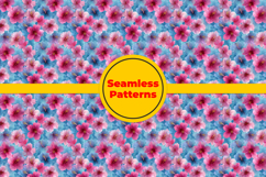 Watercolor Hibiscus Flower Seamless Pattern Product Image 5
