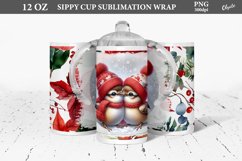 Christmas Sippy Cup PNG. Kids Tumbler Sublimation PNG Product Image 1