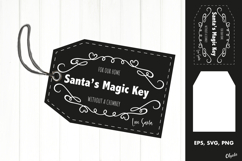 Santa’s Magic Key Bundle, Black and White EPS, SVG, PNG Product Image 4