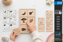 Animal Tracks Play Stamp Laser Cut | Matching Game | Kids Product Image 1