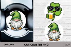 Patrick’s Day Car Coaster PNG, Irish Design PNG Product Image 1