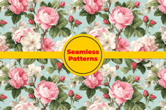 Summer Shabby Roses Seamless Pattern and Digital Paper Product Image 5