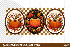 Pumpkin Sublimation, Autumn Frame Sublimation. Tshirt PNG Product Image 1
