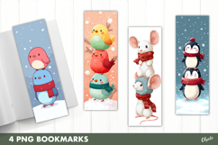 Cute Winter Bookmark Sublimation PNG Product Image 1