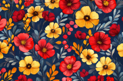 Colorful Flowers Background Wallpaper Product Image 1