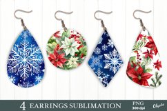Christmas Earring Sublimation. Earring Sublimation Design PN Product Image 1
