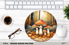 Mushrooms Mouse Pad, Round Mouse Pad PNG Product Image 1