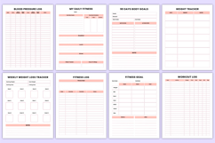 2026 Habit &amp; Fitness Tracker Canva Templates Product Image 6