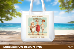 Funny Old Ladies on the Beach, Beach Sublimation Design PNG Product Image 1