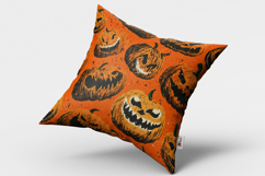 Halloween Scary Pumpkin Seamless Pattern and Digital Paper Product Image 6
