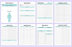 2026 Anxiety Journal Bundle Canva Template Product Image 6