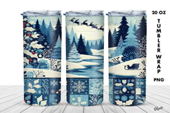 Winter Rustic Patchwork Sublimation. 20 OZ Tumbler Product Image 1