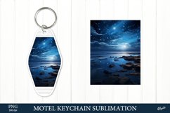Night Sea Motel Keychain PNG. Motel Keychain PNG Product Image 1